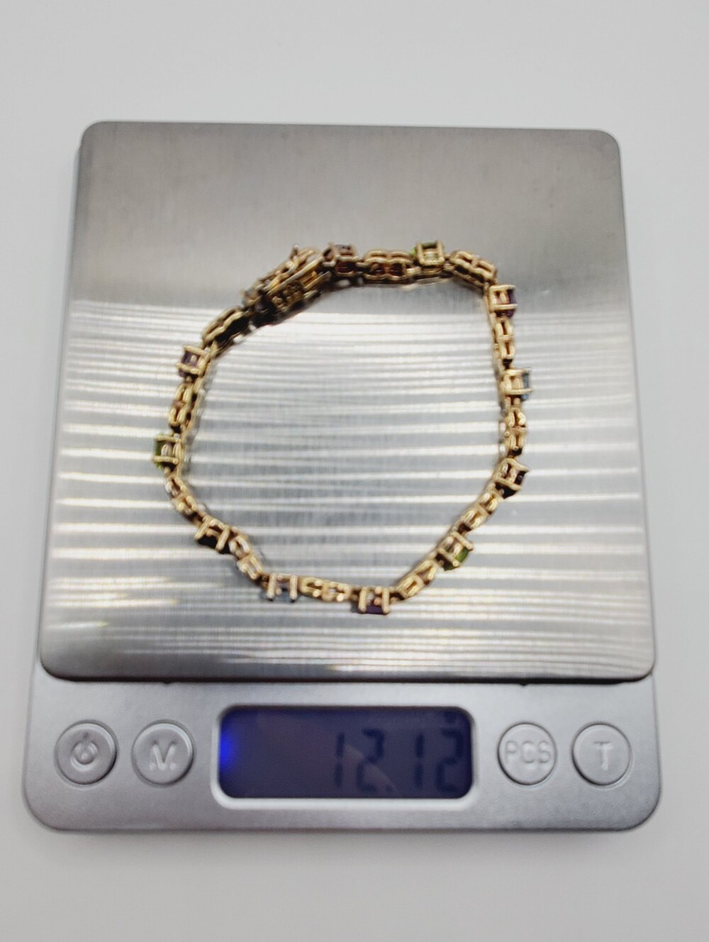 6 Carat Multi-Gemstone Yellow Gold - 925 - Tennis Bracelet - Mixed Pastel Stones - Picture 10 of 10